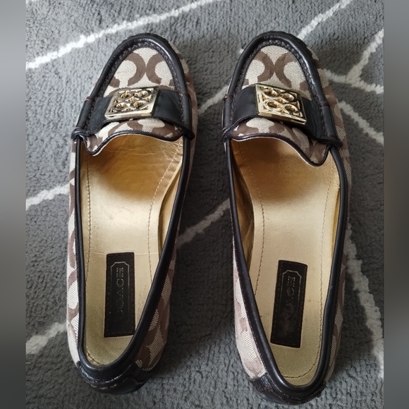 Vintage Coach Logo Monogram Loafers Moccasins - Picture 14 of 16